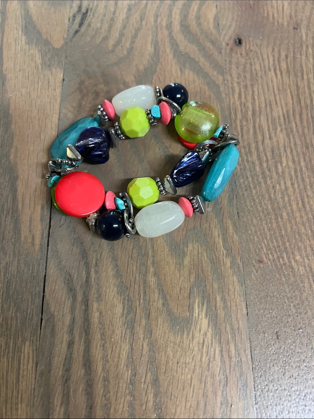 Bright and Beautiful Beaded Stretch Bracelet - Multicolor